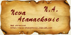 Neva Atanacković vizit kartica